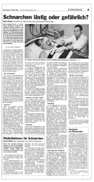 Artikel Zurichsee Zeitung Schnarchen
